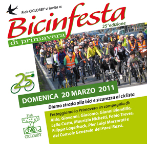 20 MARZO: 25^ EDIZIONE DI “BICINFESTA” A MILANO CON FIAB CICLOBBY