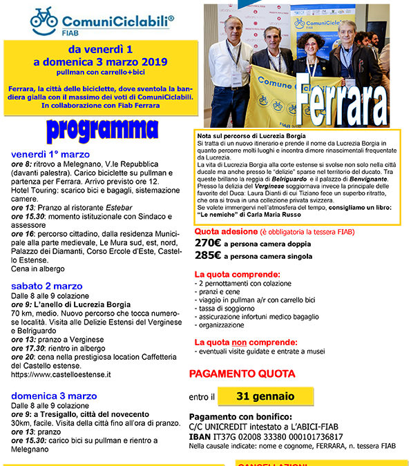 Ciclovacanze 2019 | Ferrara