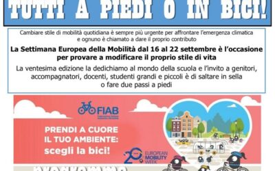 SETTIMANA EUROPEA DELLA MOBILITA’: SIAMO PRONTI…E VOI?
