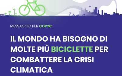 COP26: INCREMENTARE L’USO DELLA BICICLETTA PER RIDURRE RAPIDAMENTE LE EMISSIONI DI CO2