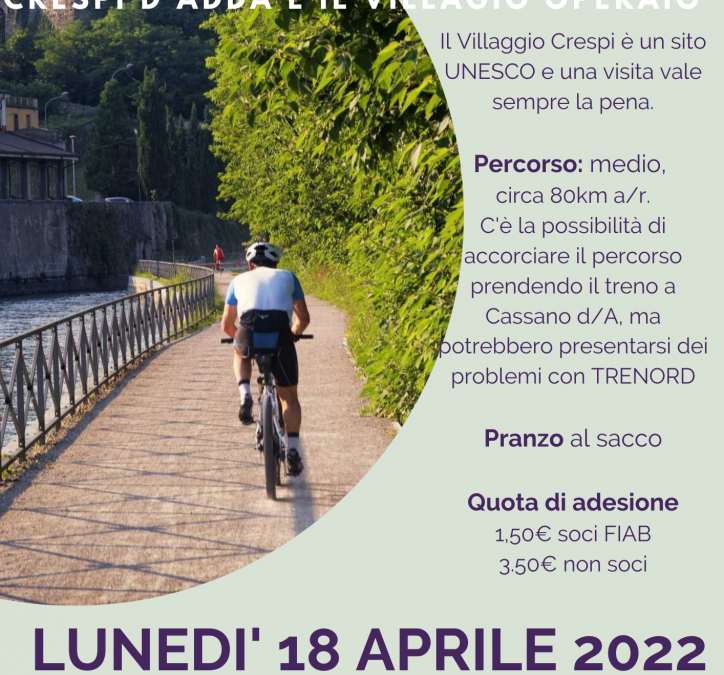 PASQUETTA IN BICICLETTA: A CRESPI D’ADDA