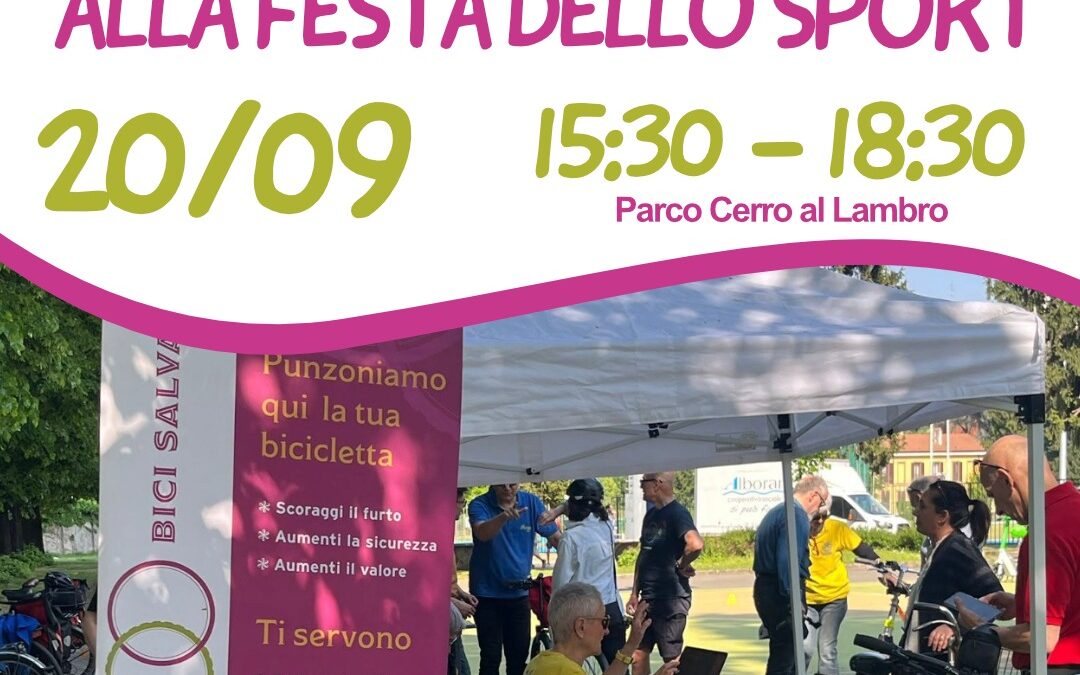 PUNZONATURA BICI CONTRO IL FURTO
