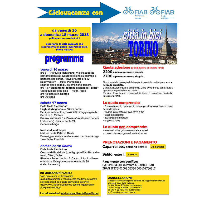 Ciclovacanze 2018 | Torino