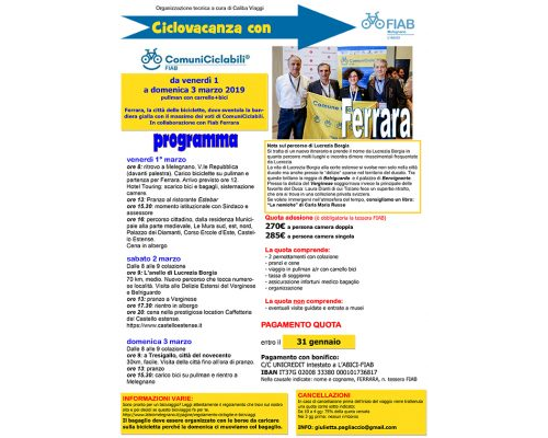 Ciclovacanze 2019 | Ferrara