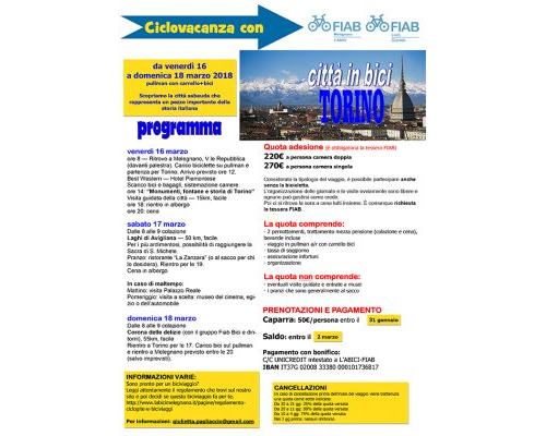 Ciclovacanze 2018 | Torino
